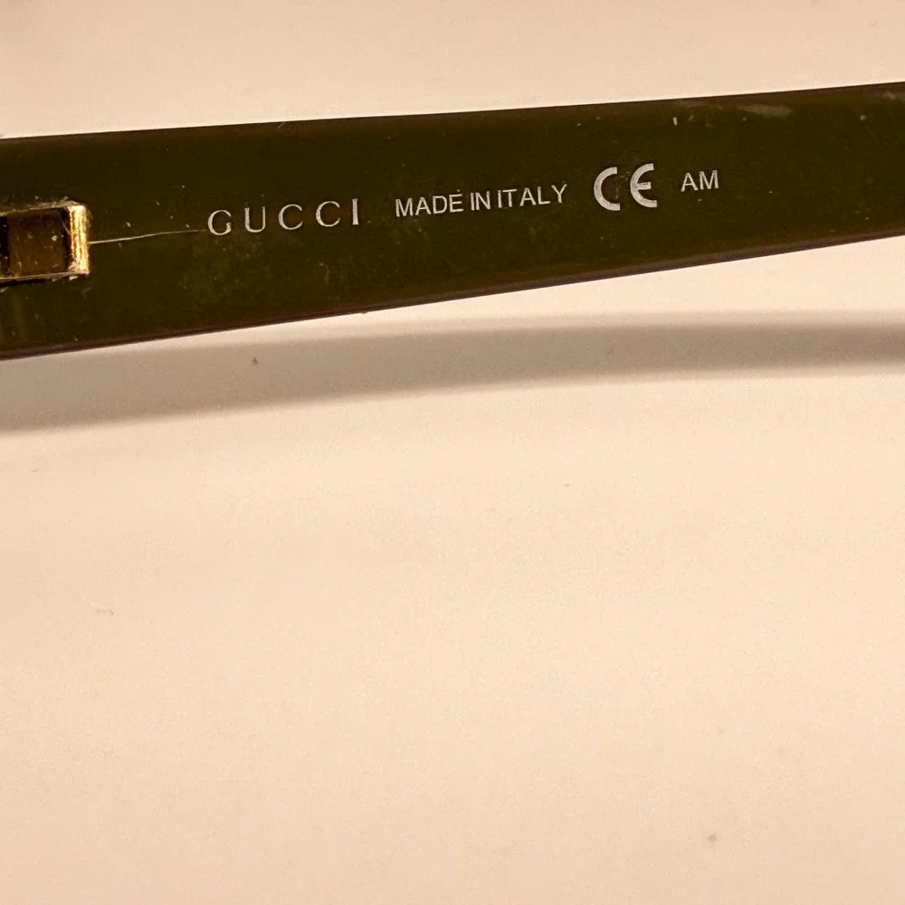 Gucci GG 3516 WO9 Eyeglasses Olive Green Purple Heart Interlocking G Logo Italy